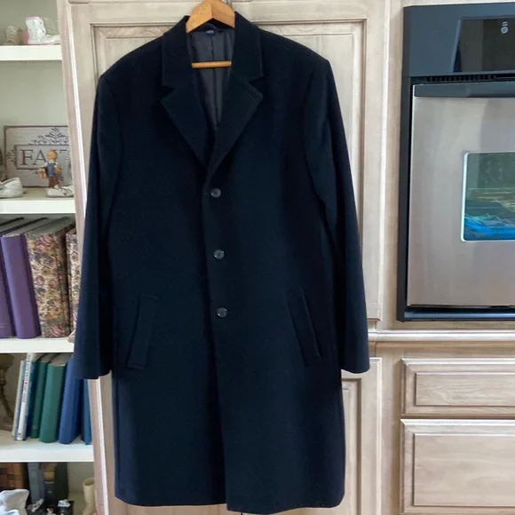 hathaway Jackets Coats Hathaway Platinum Mens Overcoat Black